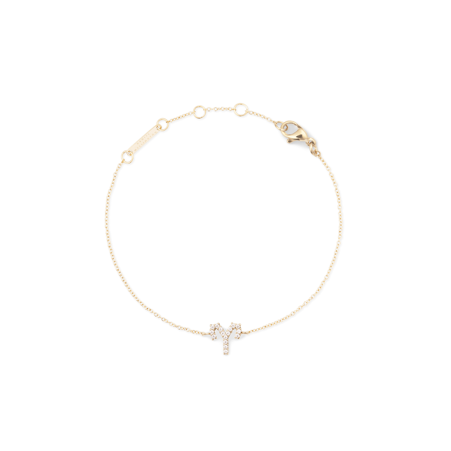 Crystal Zodiac Chain Bracelet Gold