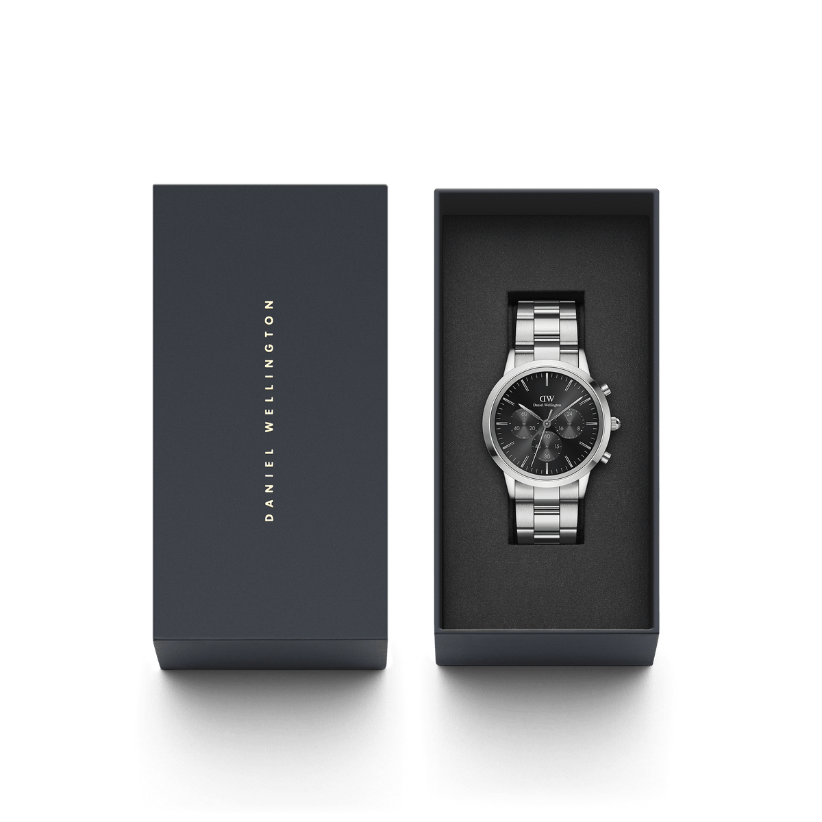 Iconic Chronograph Link Onyx Silver