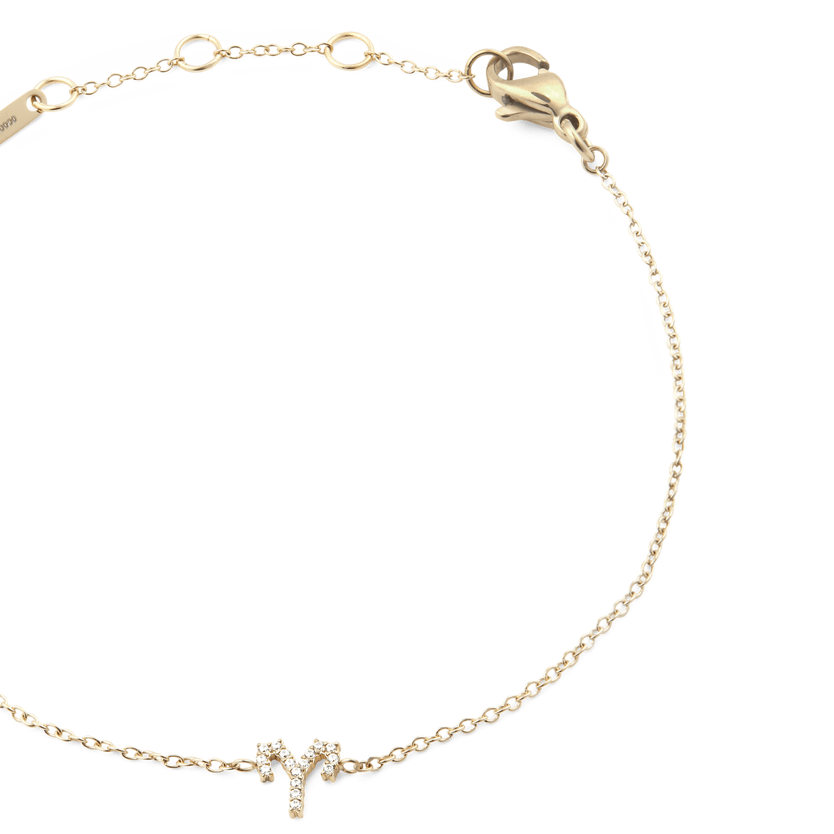 Crystal Zodiac Chain Bracelet Gold