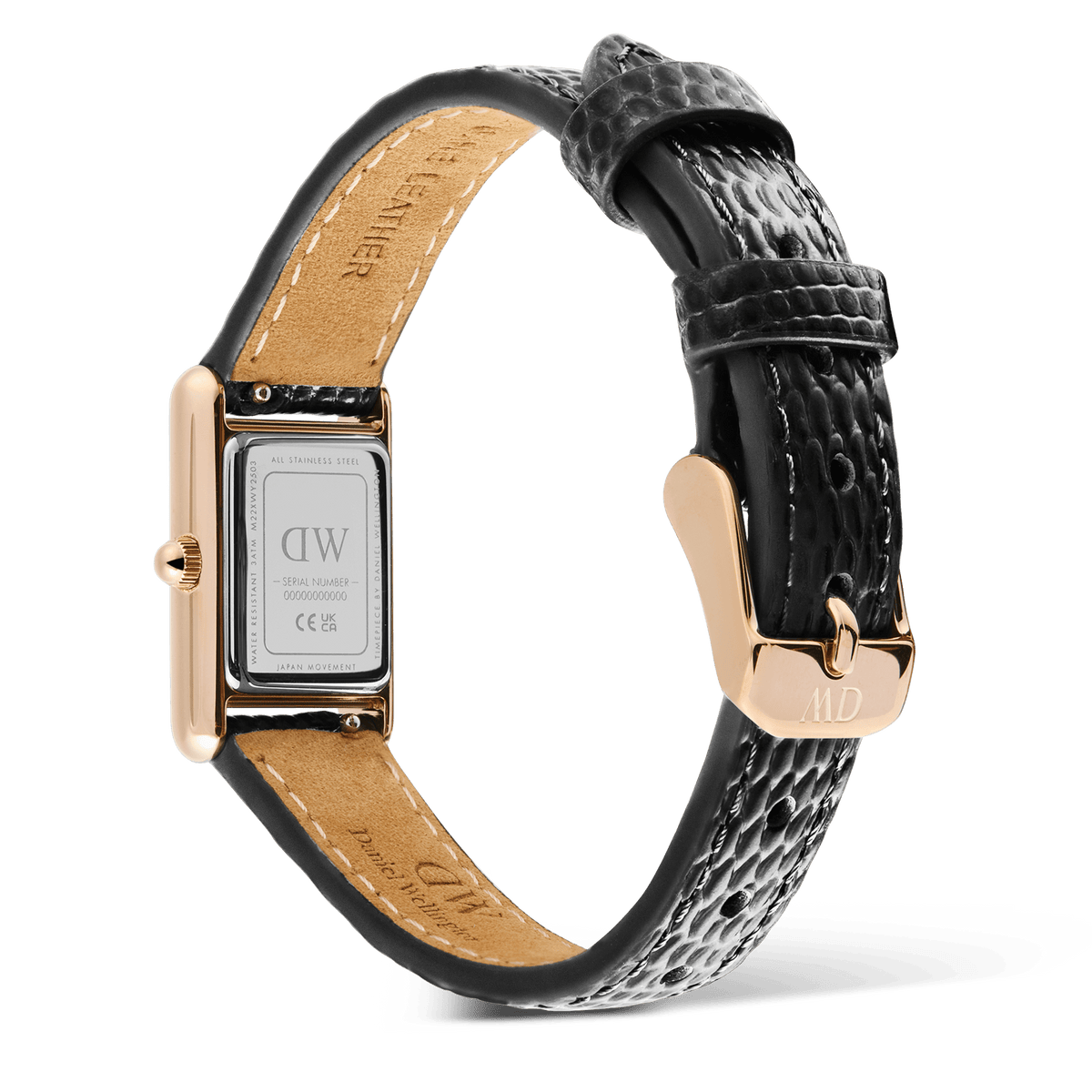 Bound Mini Black Lizard White Rose Gold