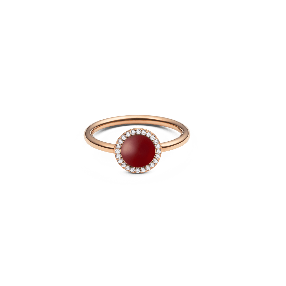 Audrey Ring Red Agathe Rose Gold