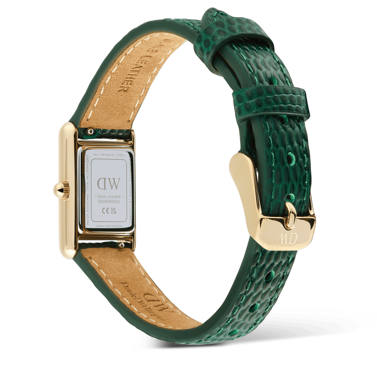 Bound Mini Green Lizard White Gold