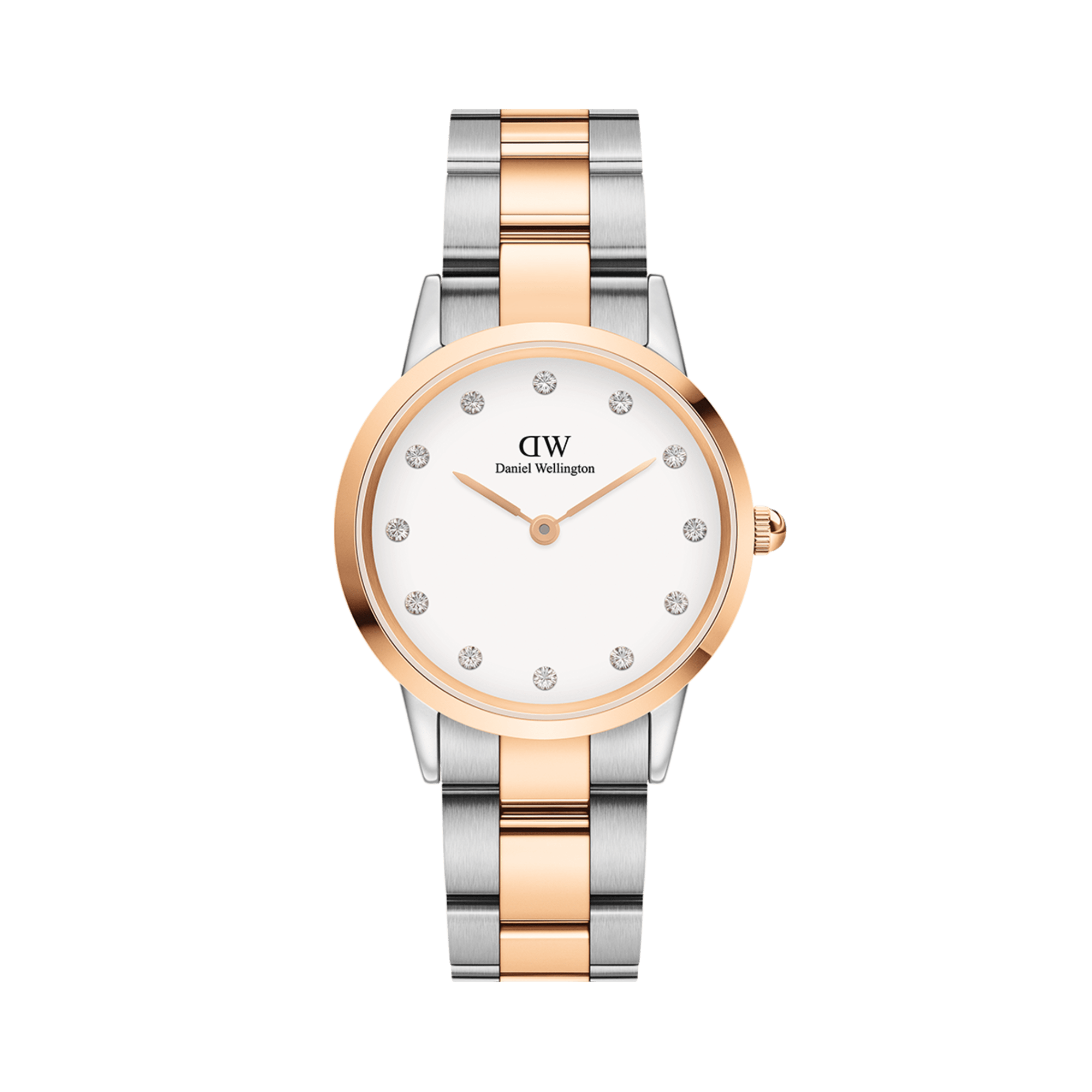 大人気★Daniel Wellington ICONIC LINK UNITONE 腕時計 Ladies Iconic Link Unitone - Gold watch with steel link 28mm | DW