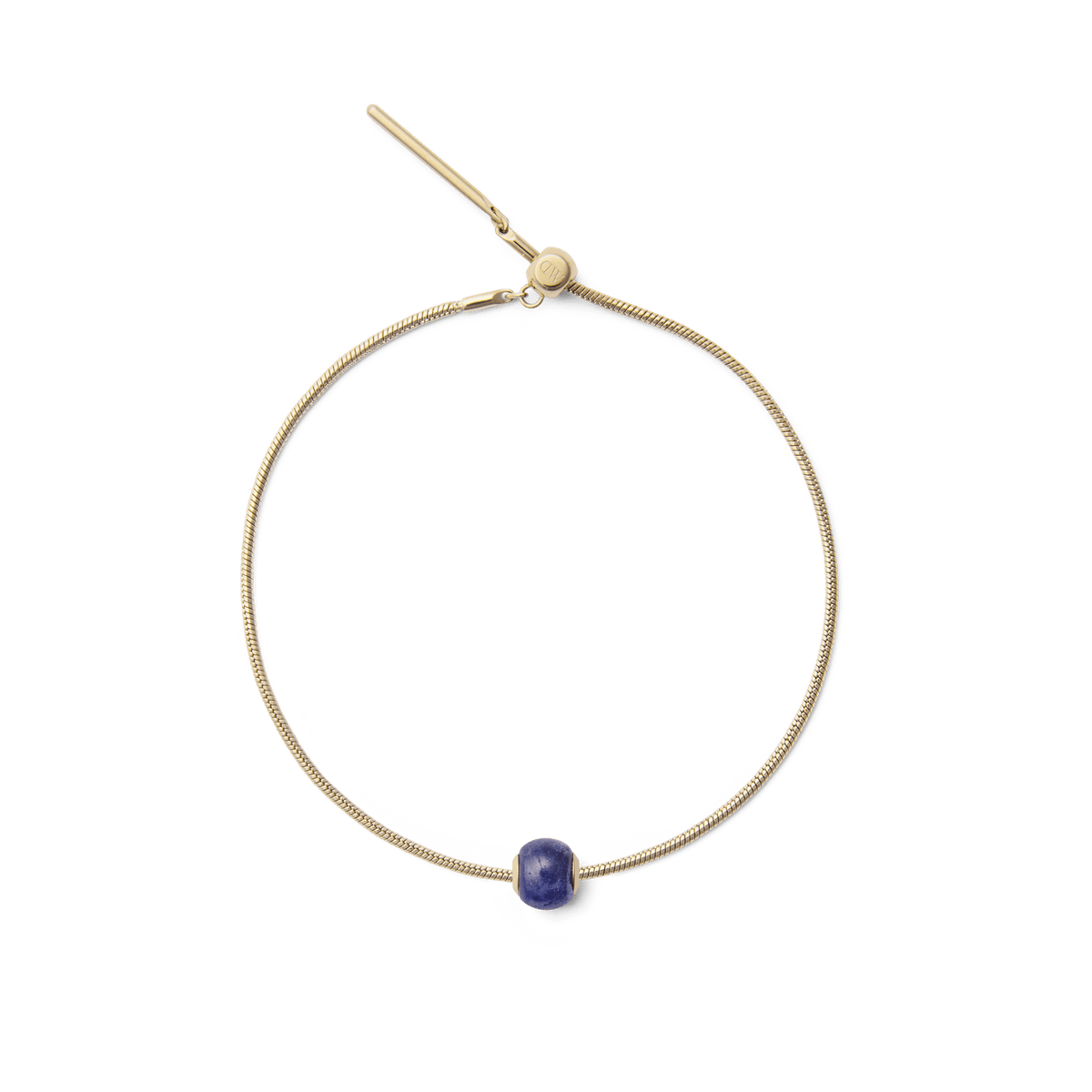 Blue Spot Orb Gold Charm