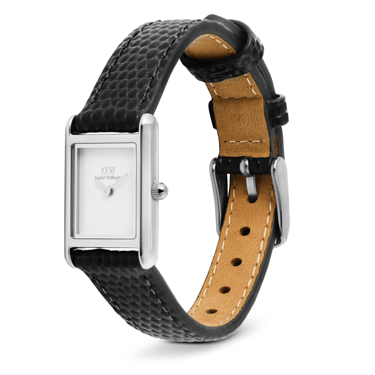 Bound Mini Black Lizard White Silver