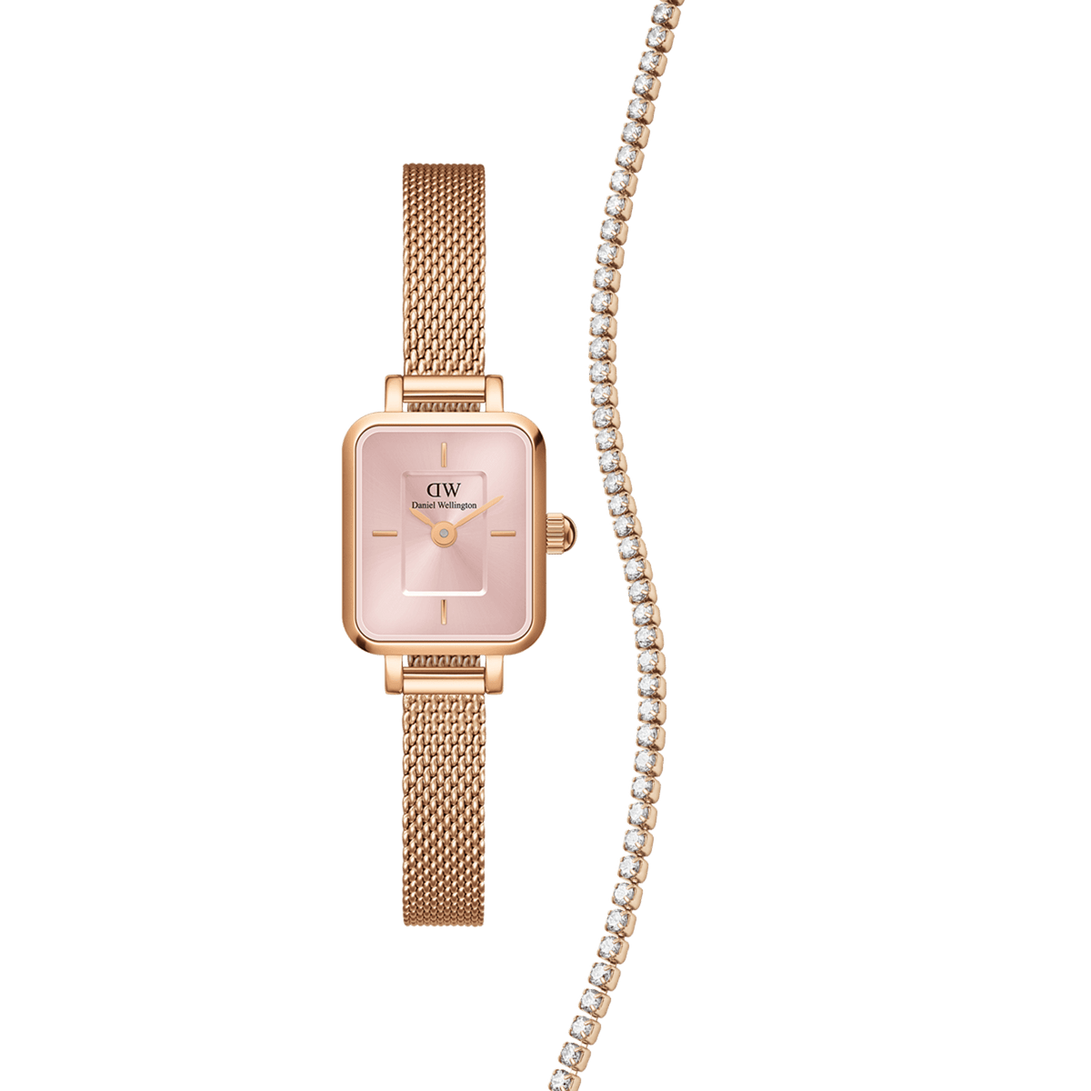 Quadro Mini Blush Melrose + Tennis Bracelet Rose Gold