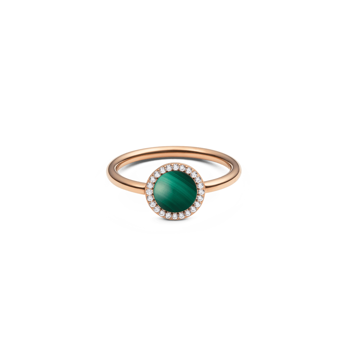 Audrey Ring Malachite Rose Gold