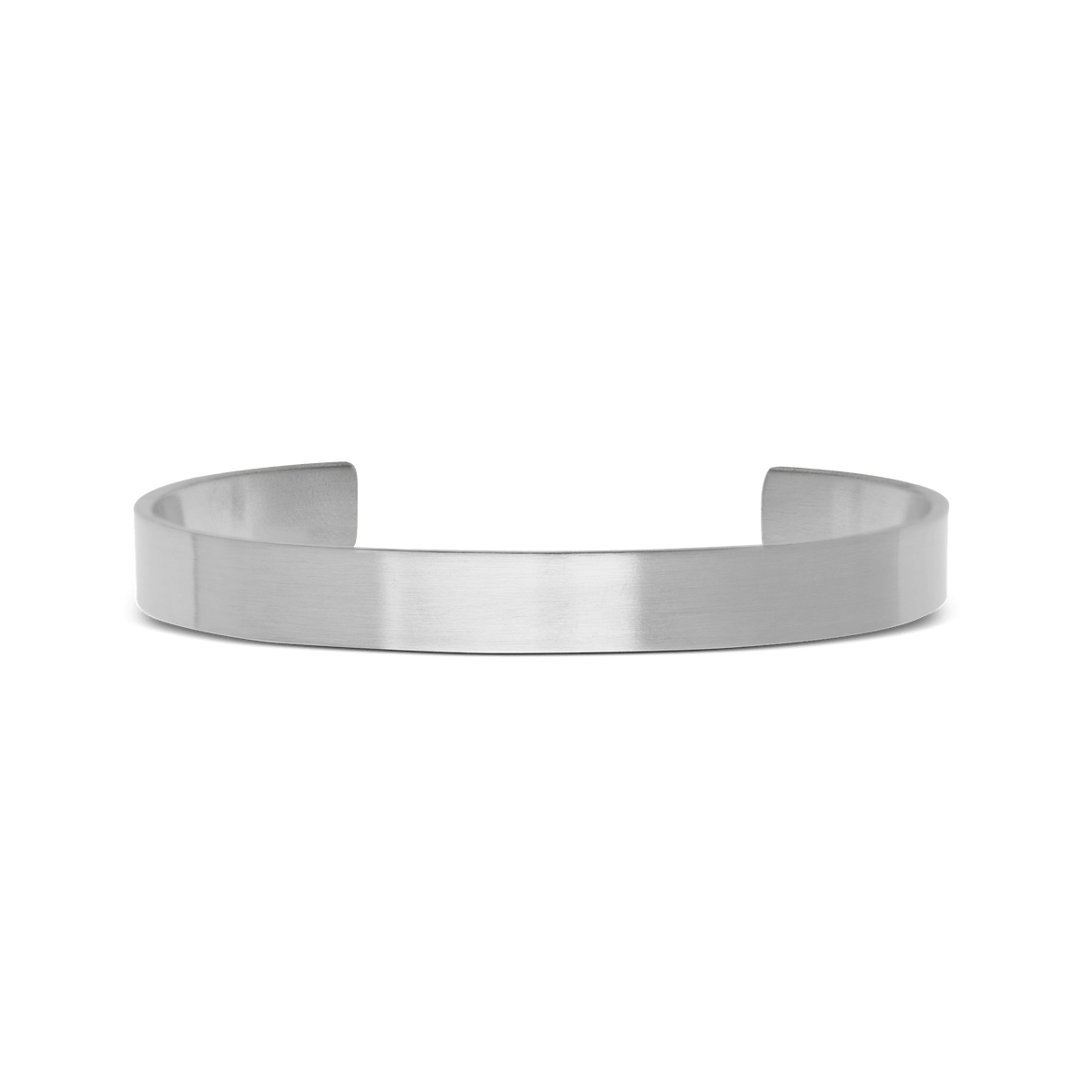 Line Cuff Brushed Silver 7mm