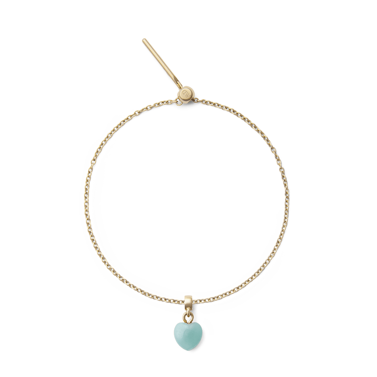 Amazonite Heart Gold Charm