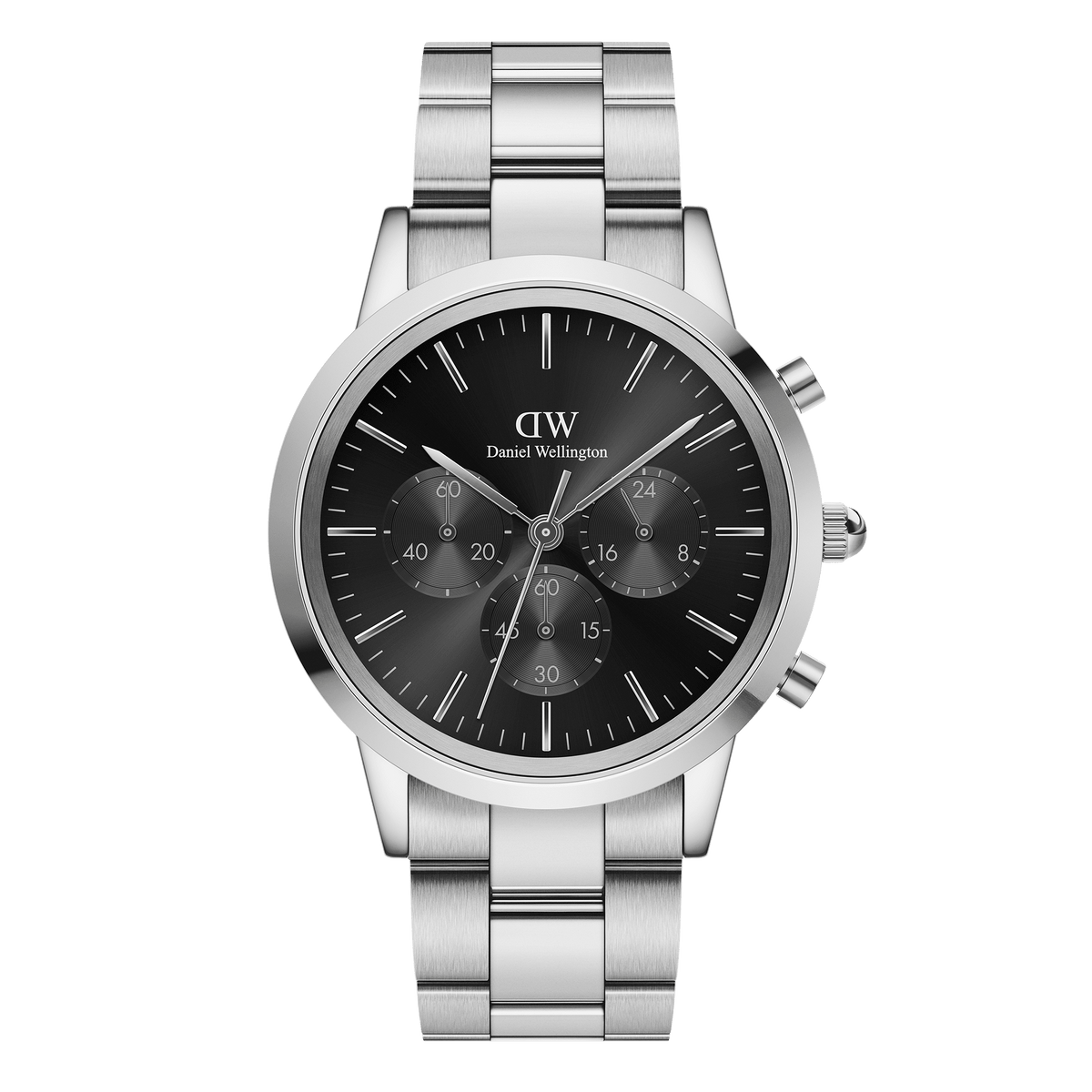 Iconic Chronograph Link Onyx Silver
