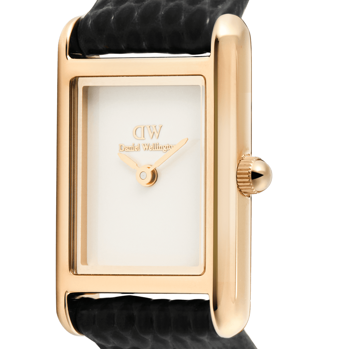 Bound Mini Black Lizard White Rose Gold