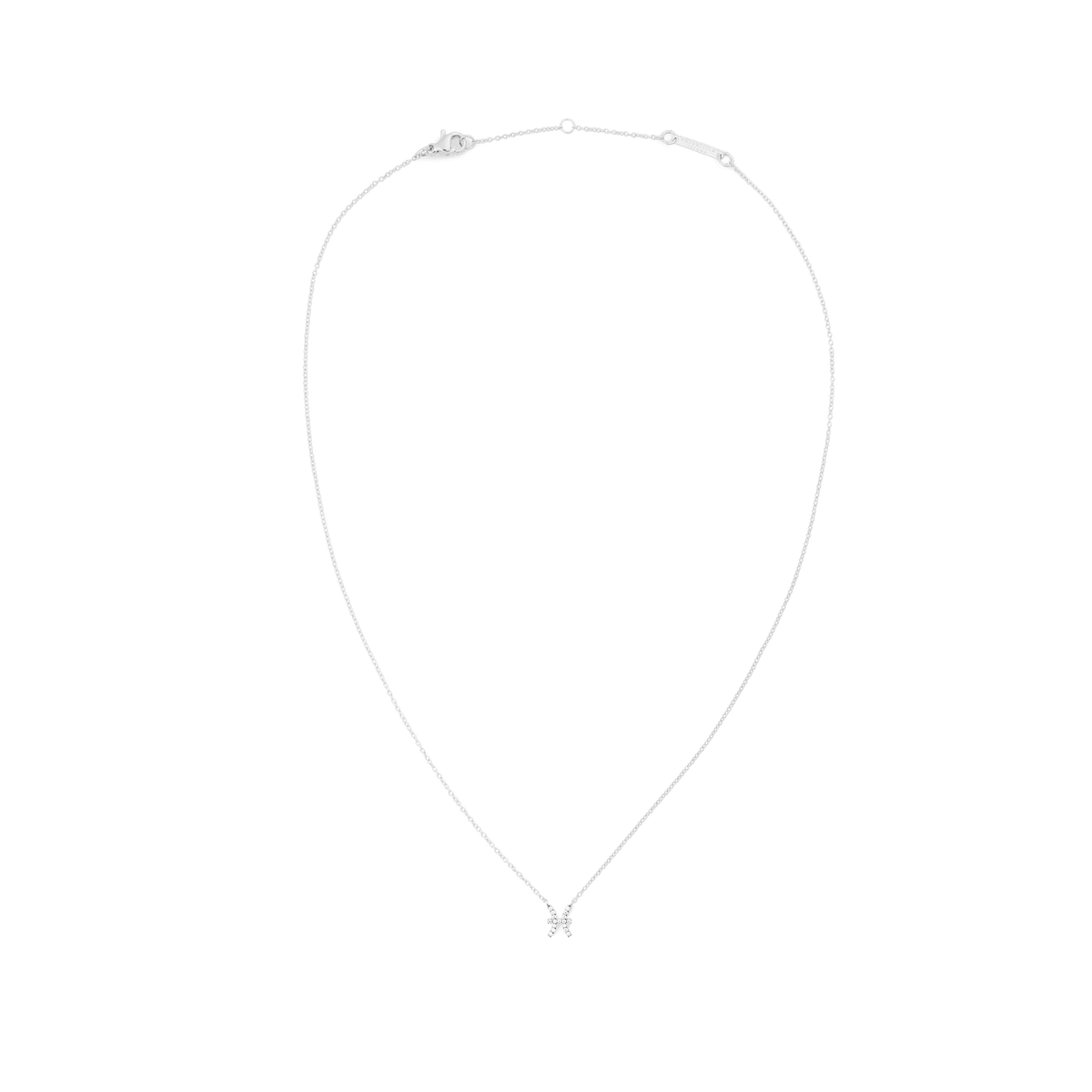 Crystal Zodiac Chain Necklace Silver