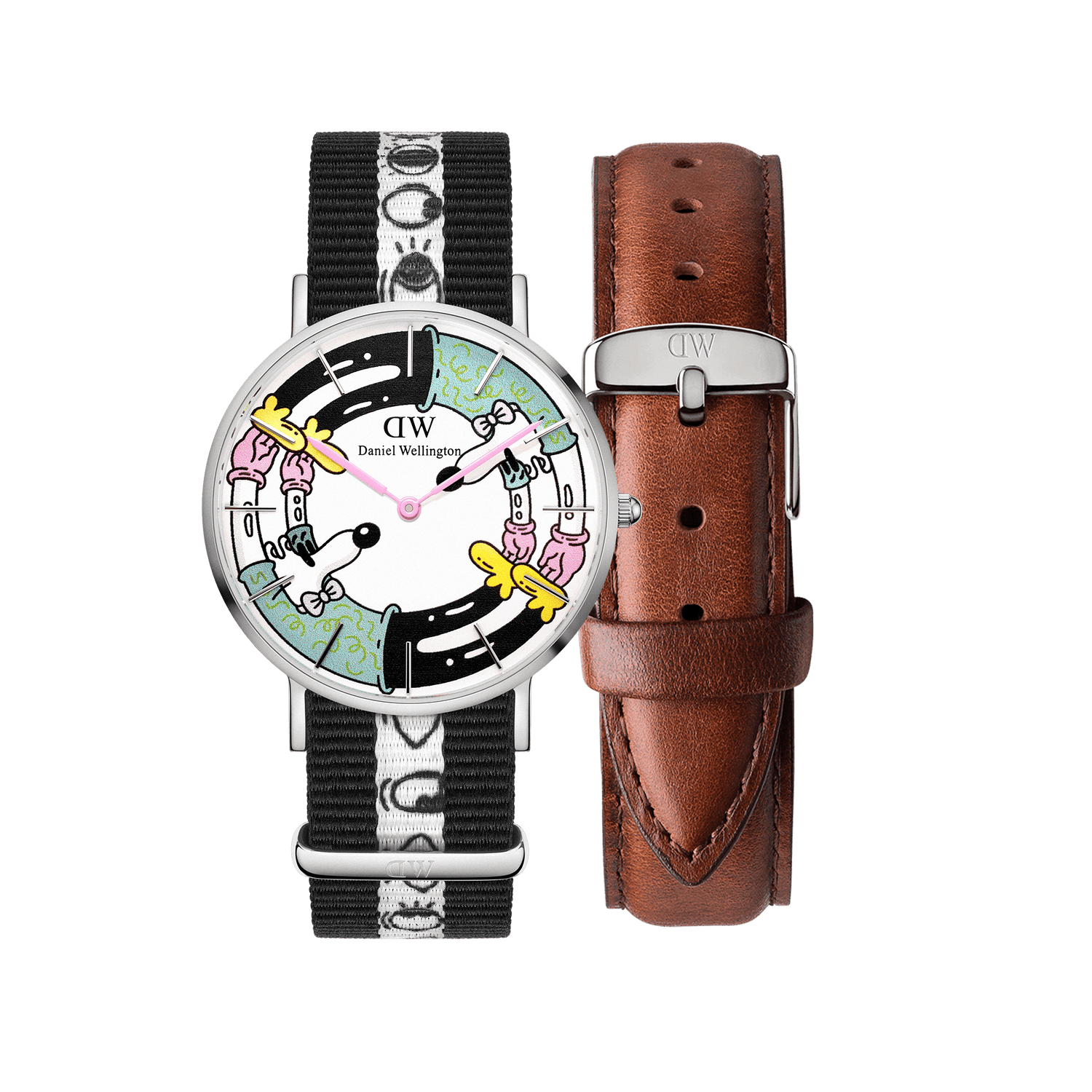 STEVEN HARRINGTON X DW SET: NATO MULTICOLOR PRINTED DIAL & STRAP