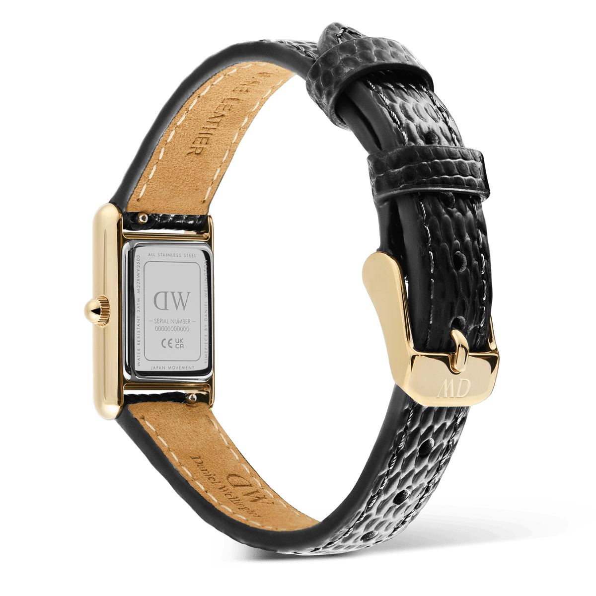 Bound Mini Black Lizard White Gold