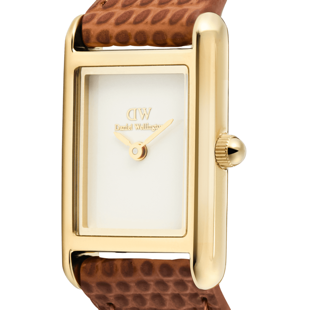 Bound Mini Light Brown Lizard White Gold