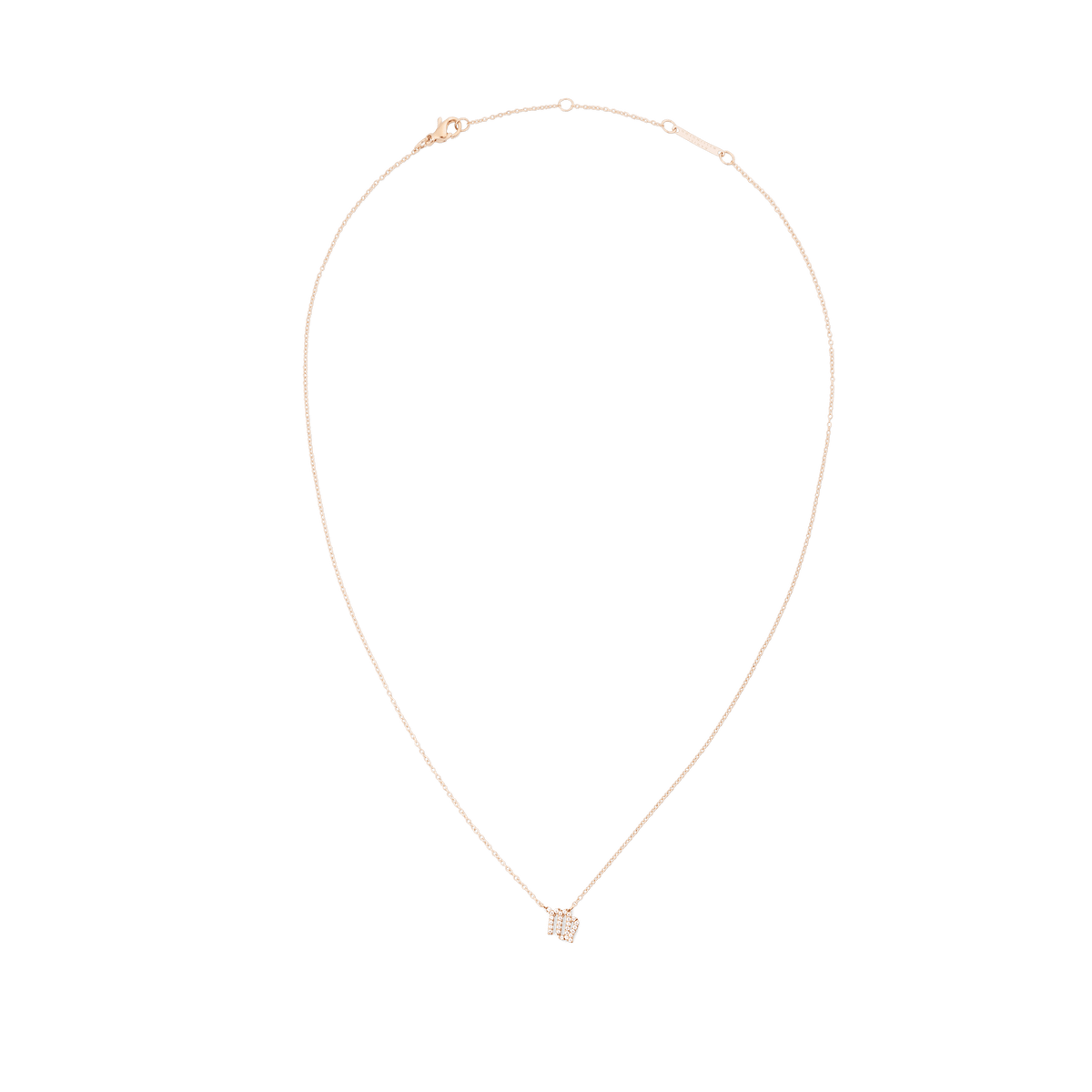 Crystal Zodiac Chain Necklace Rose Gold