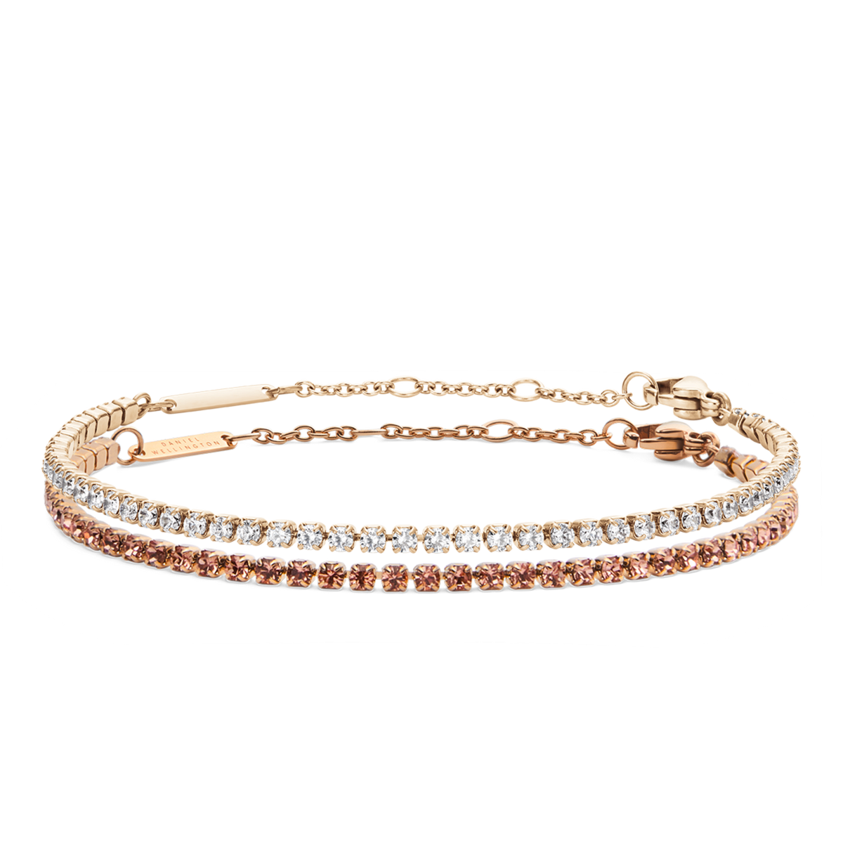 Classic Tennis Bracelet & Apricot Tennis Bracelet Rose Gold