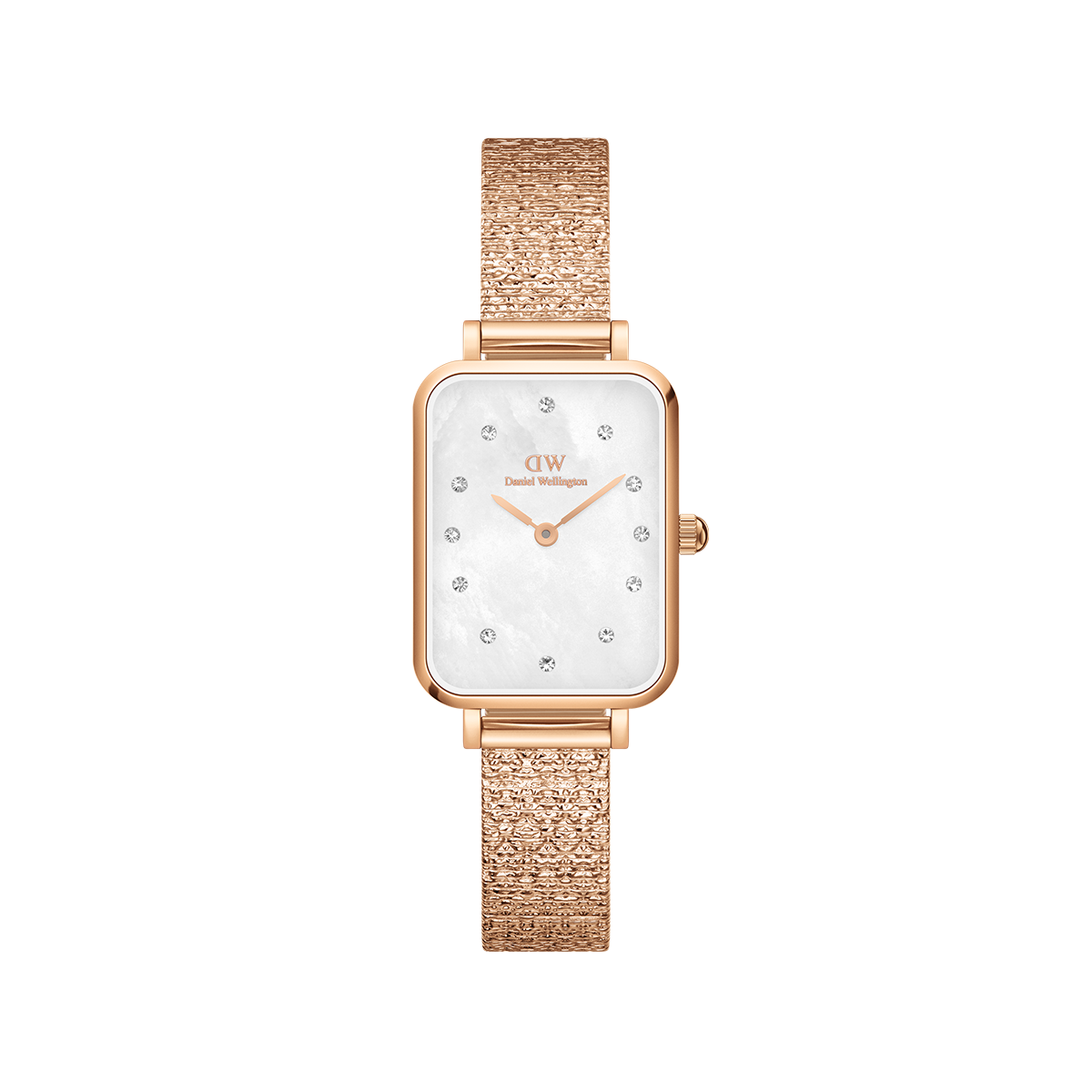 Quadro Lumine Pressed Piano White MoP Rose Gold