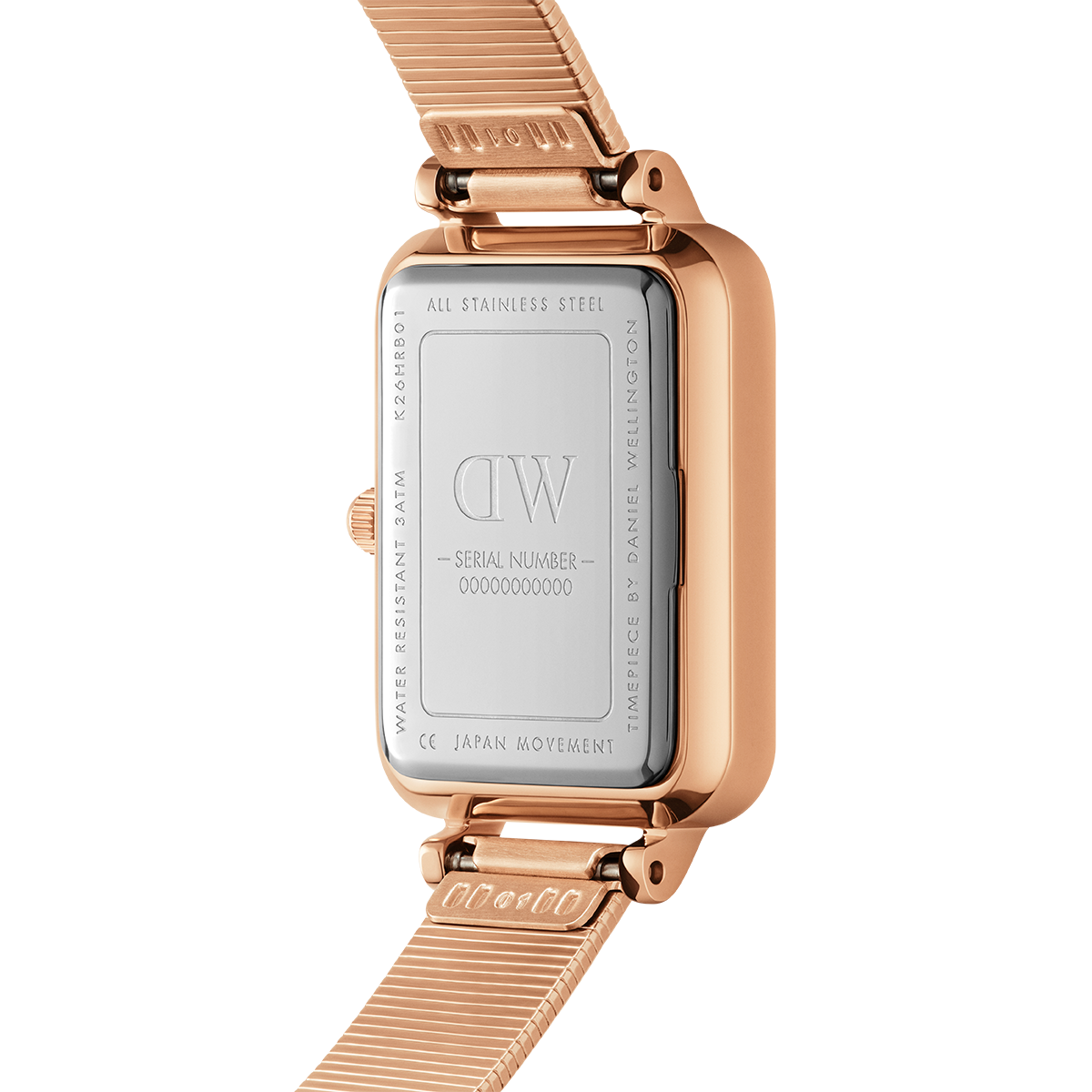 Quadro Lumine Pressed Piano Black MoP Rose Gold