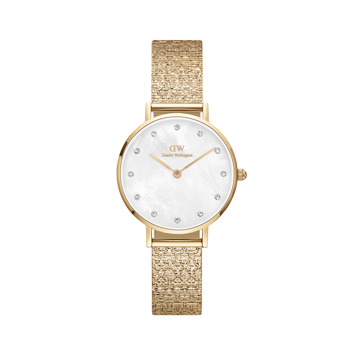 Petite Lumine Pressed Piano White MoP Gold