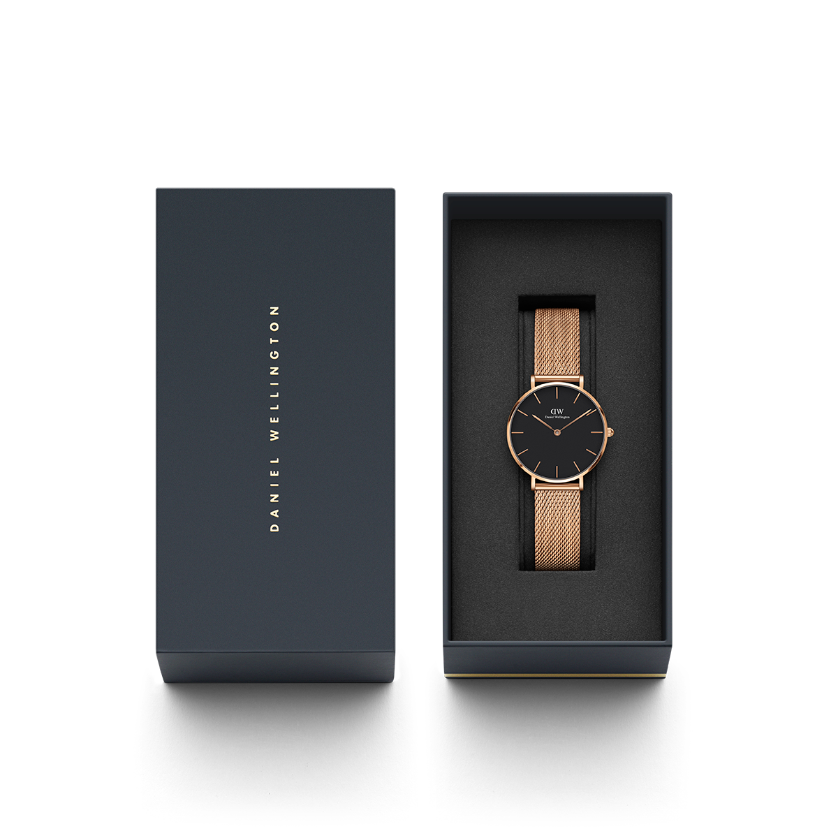 Petite Melrose Black Rose Gold