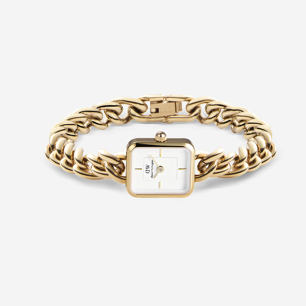 Ophelia Mini Black Lizard White Guilloché Gold