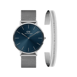 Classic Mesh Arctic Blue Silver + Elan Bracelet Silver