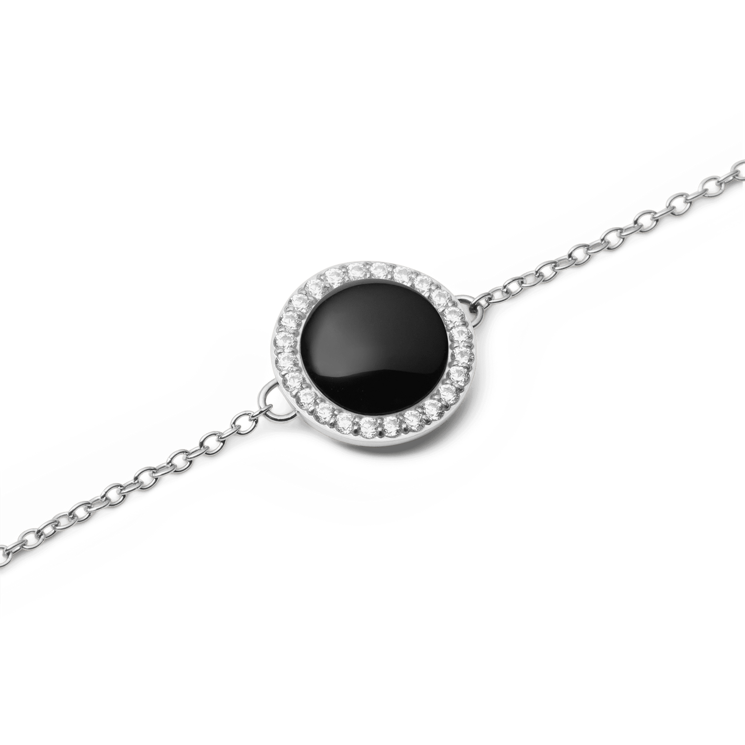 Audrey Bracelet Black Agathe Silver