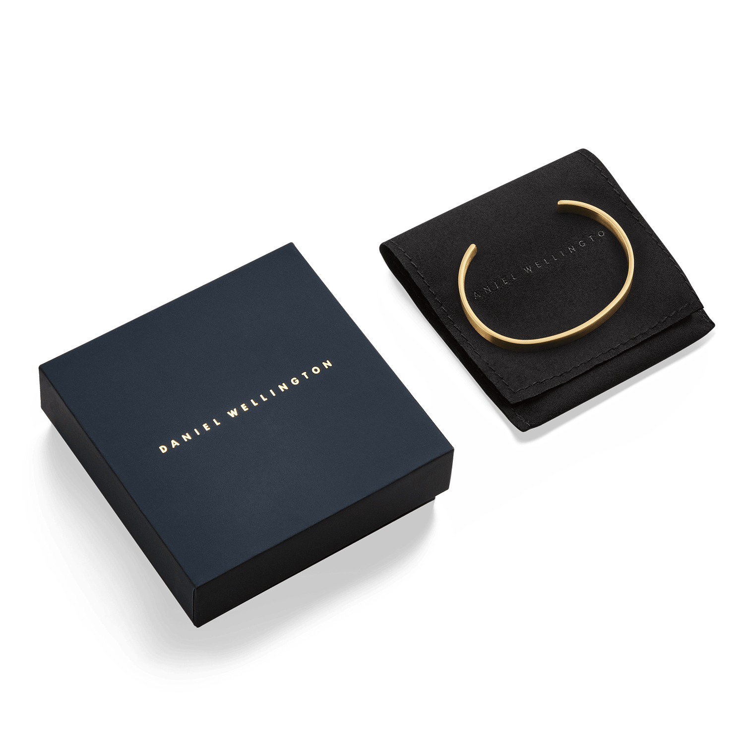 Line Cuff Brushed Gold 7mm