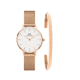 Classic Bracelet Rose Gold + Petite Melrose Eggshell White Rose Gold