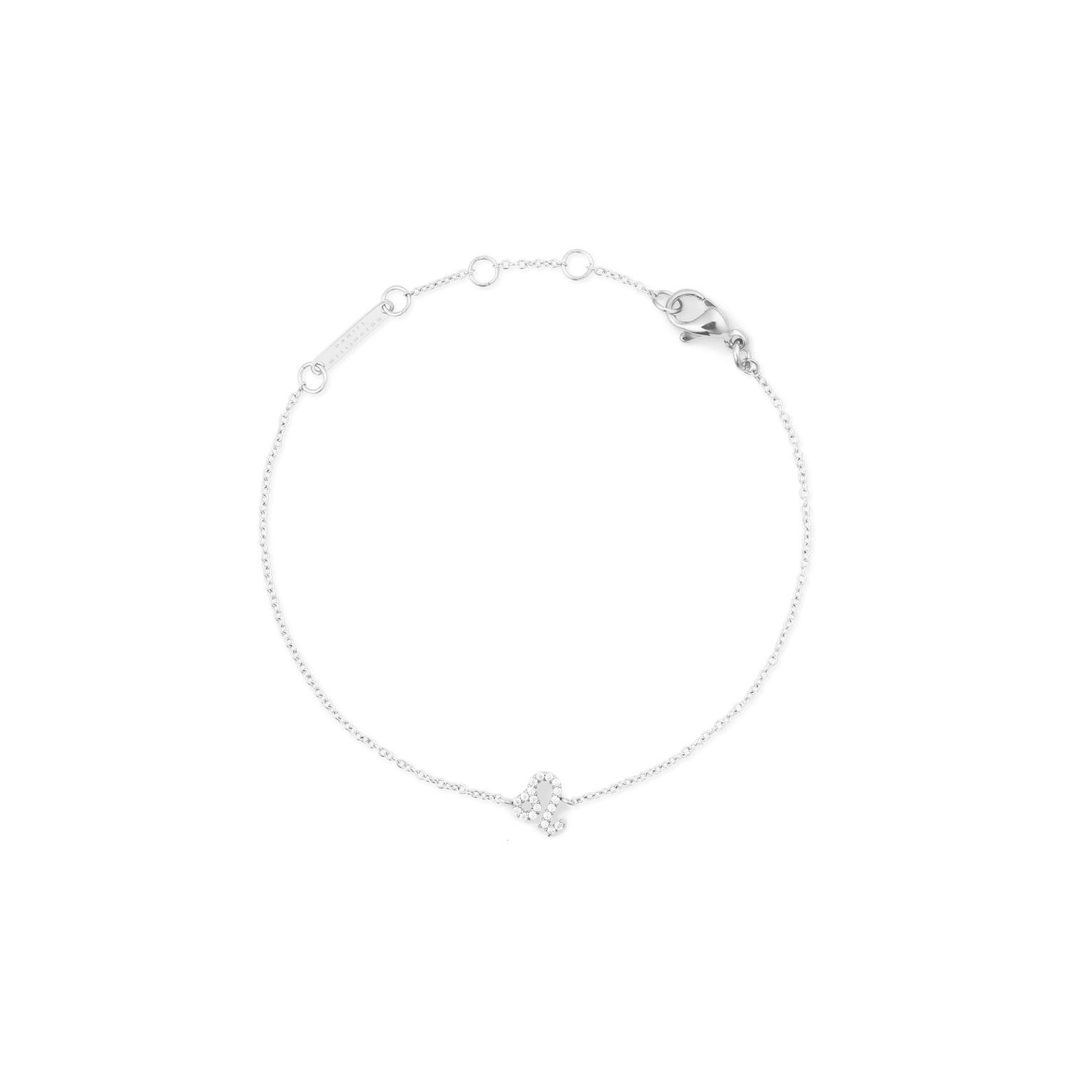 Crystal Zodiac Chain Bracelet Silver