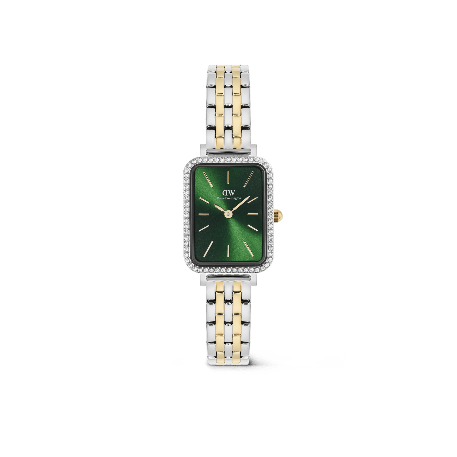 Quadro Lumine Bezel 5 link Two Tone Emerald