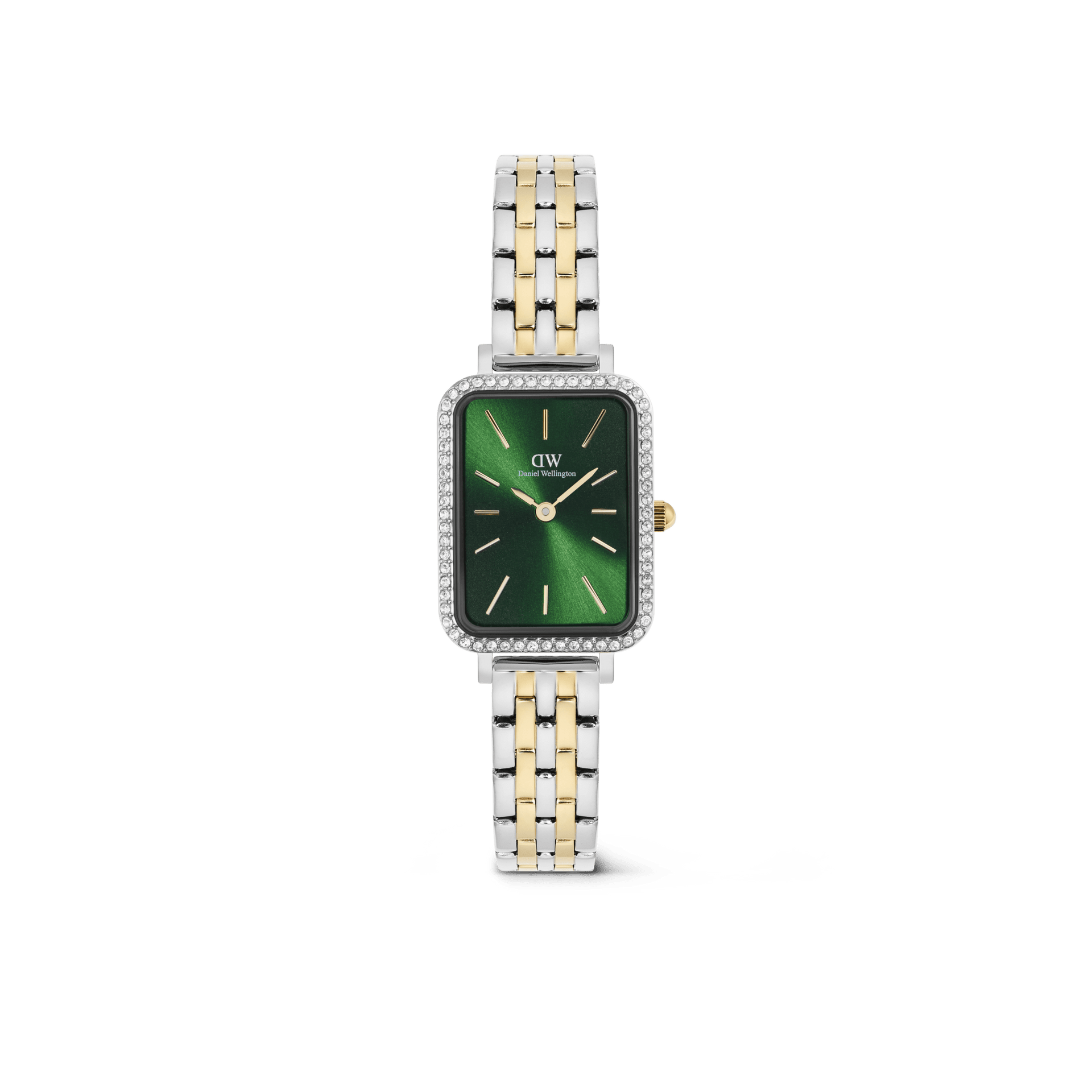 Quadro Lumine Bezel 5 link Two Tone Emerald