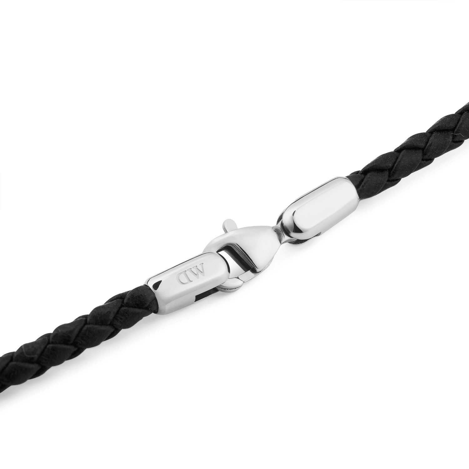 Daniel Braided Leather Bracelet Sheffield 2.8 Silver