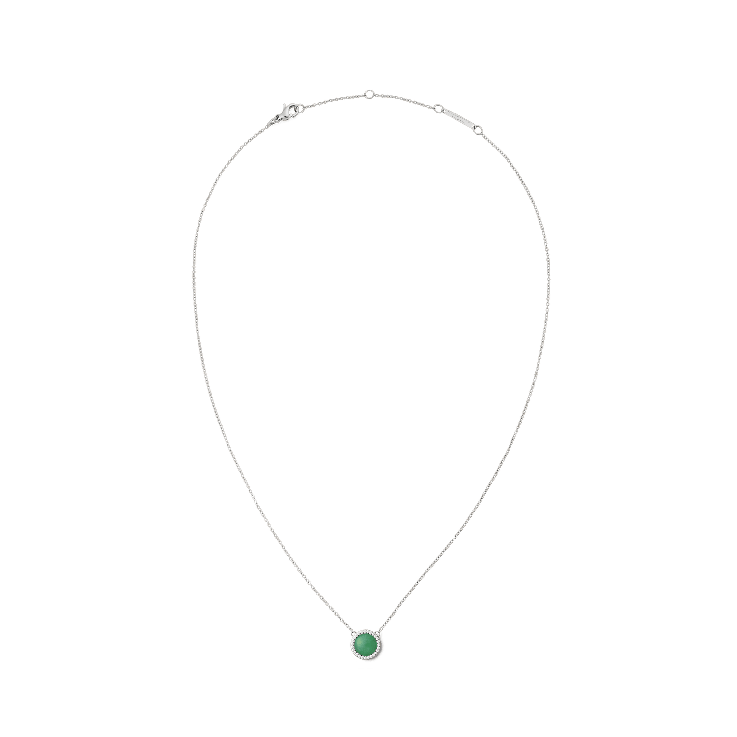 Audrey Necklace Jade Silver