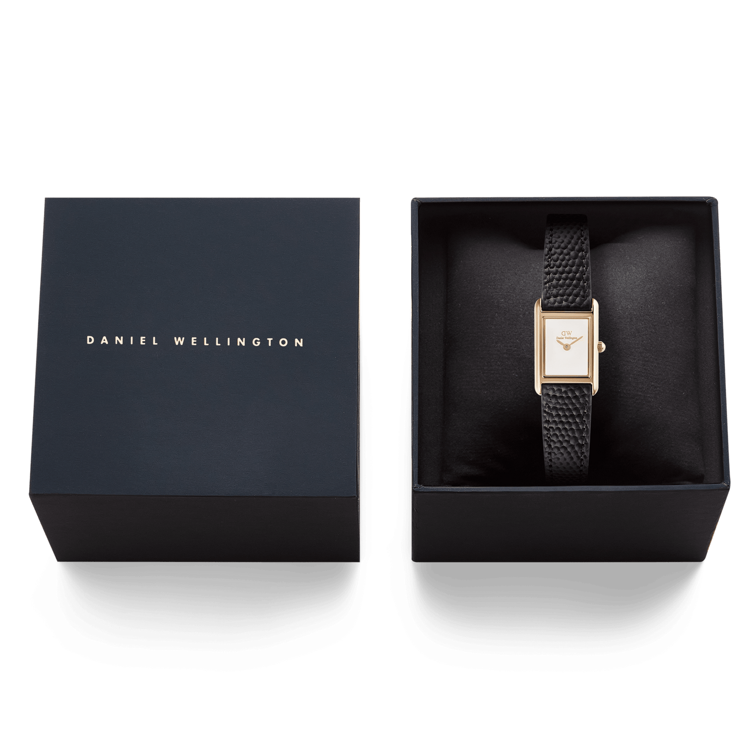 Bound Mini Black Lizard White Rose Gold