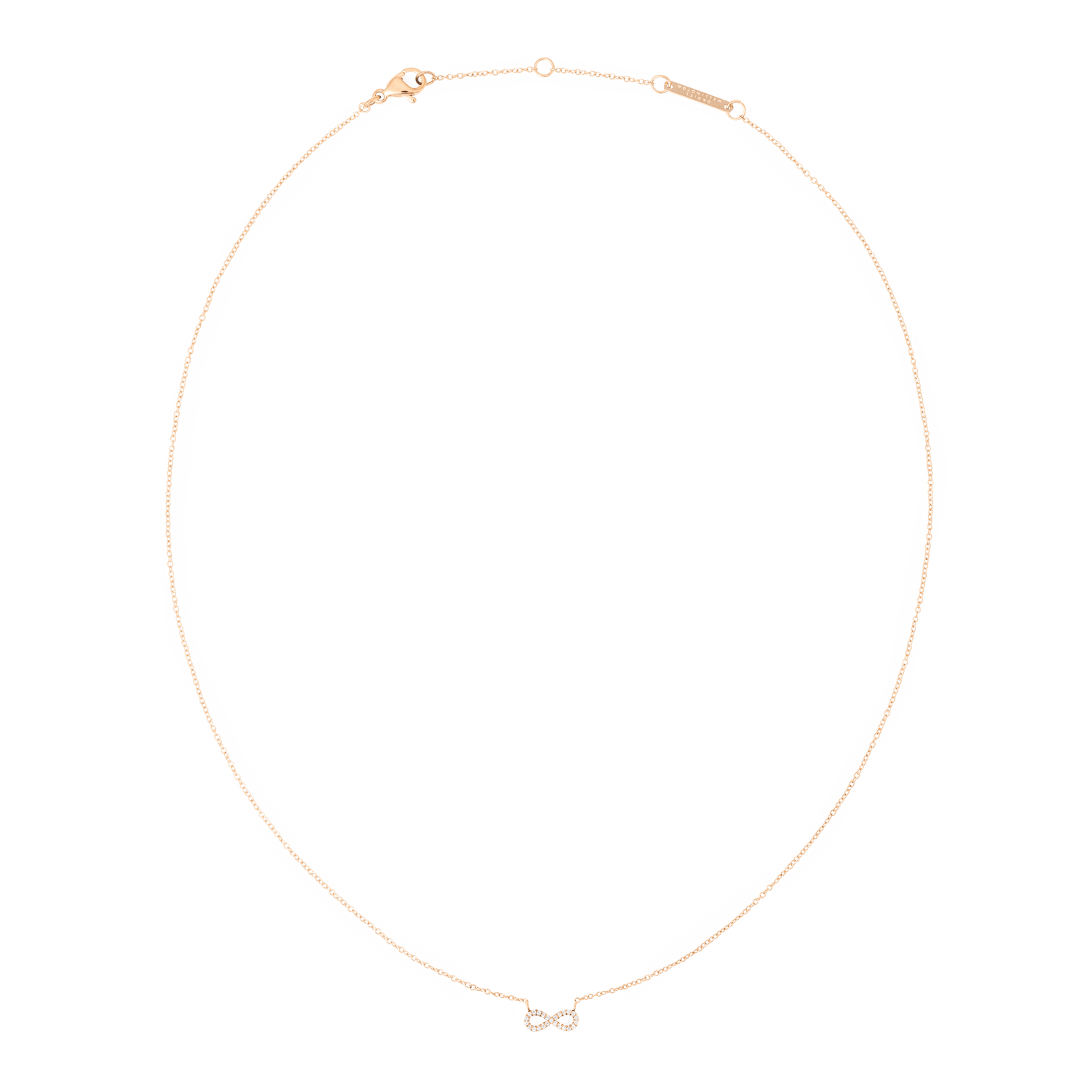 Mirelle Infinity Necklace Rose Gold