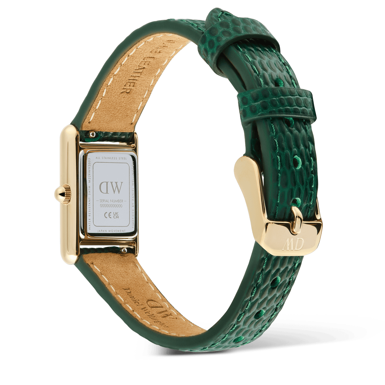 Bound Mini Green Lizard White Gold