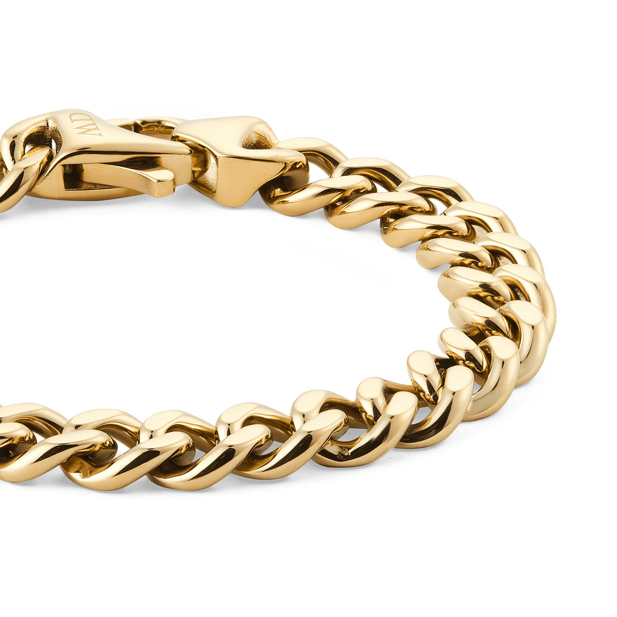 Ellipse Cuban Chain Bracelet Gold