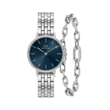 Petite Lumine Bezel 5-Link Arctic S & Crystal Link Bracelet Silver