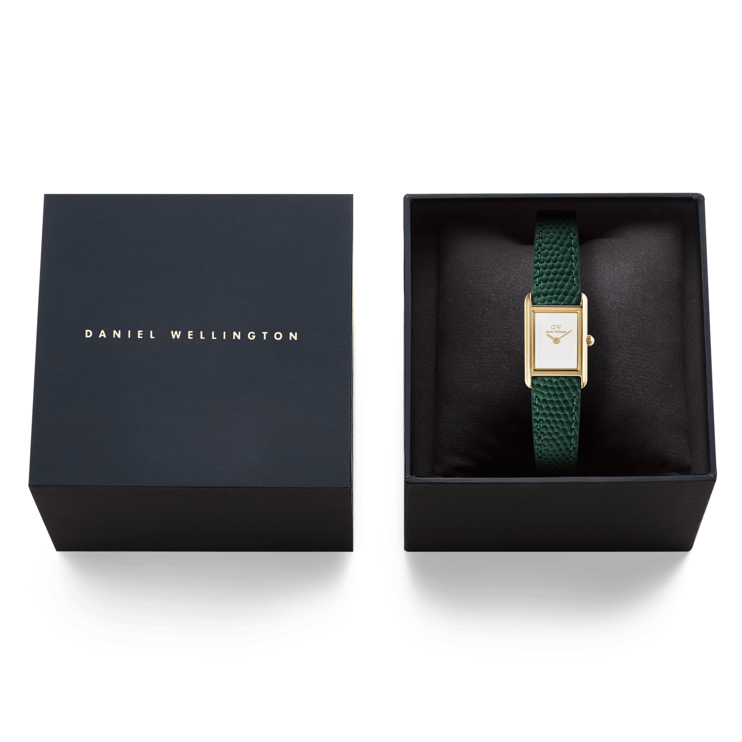 Bound Mini Green Lizard White Gold