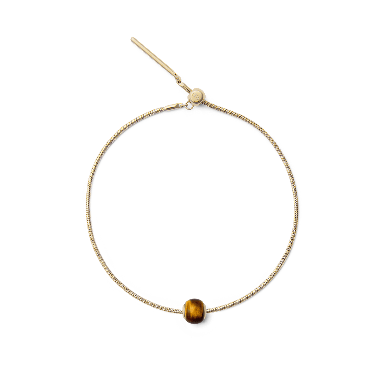 Tiger-eye Orb Gold charm