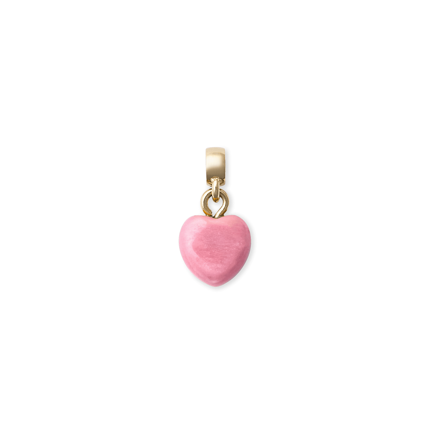 Rhondonite Heart Gold Charm