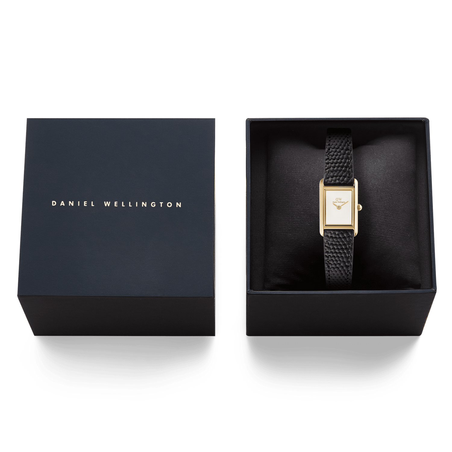 Bound Mini Black Lizard White Gold