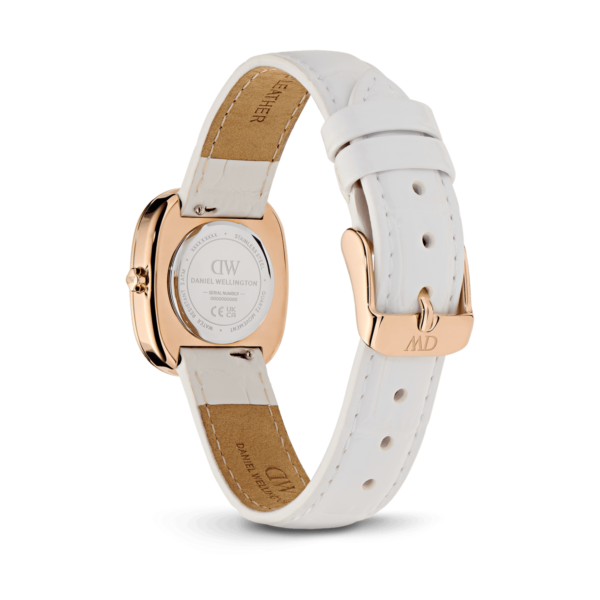 Corta White-Croc Rose Gold