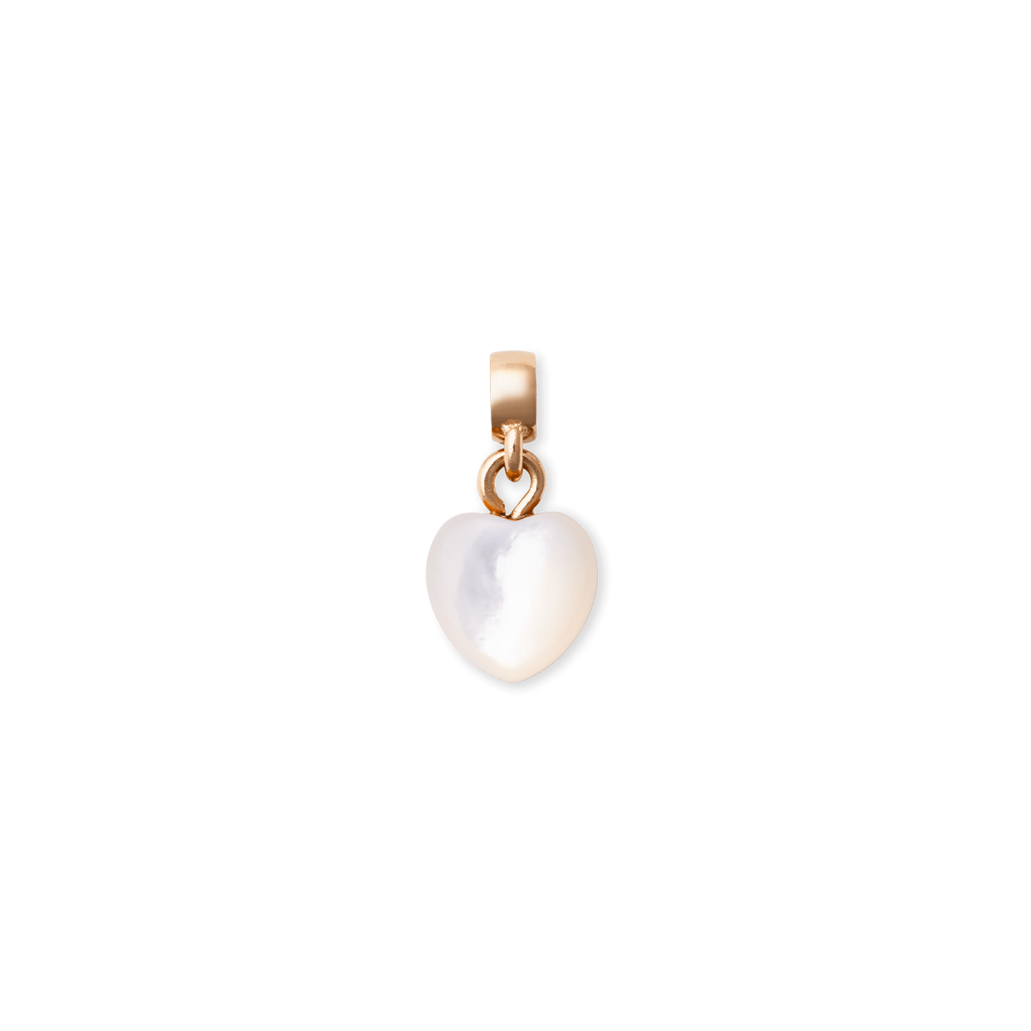 Mother of Pearl Heart Rose Gold Charm