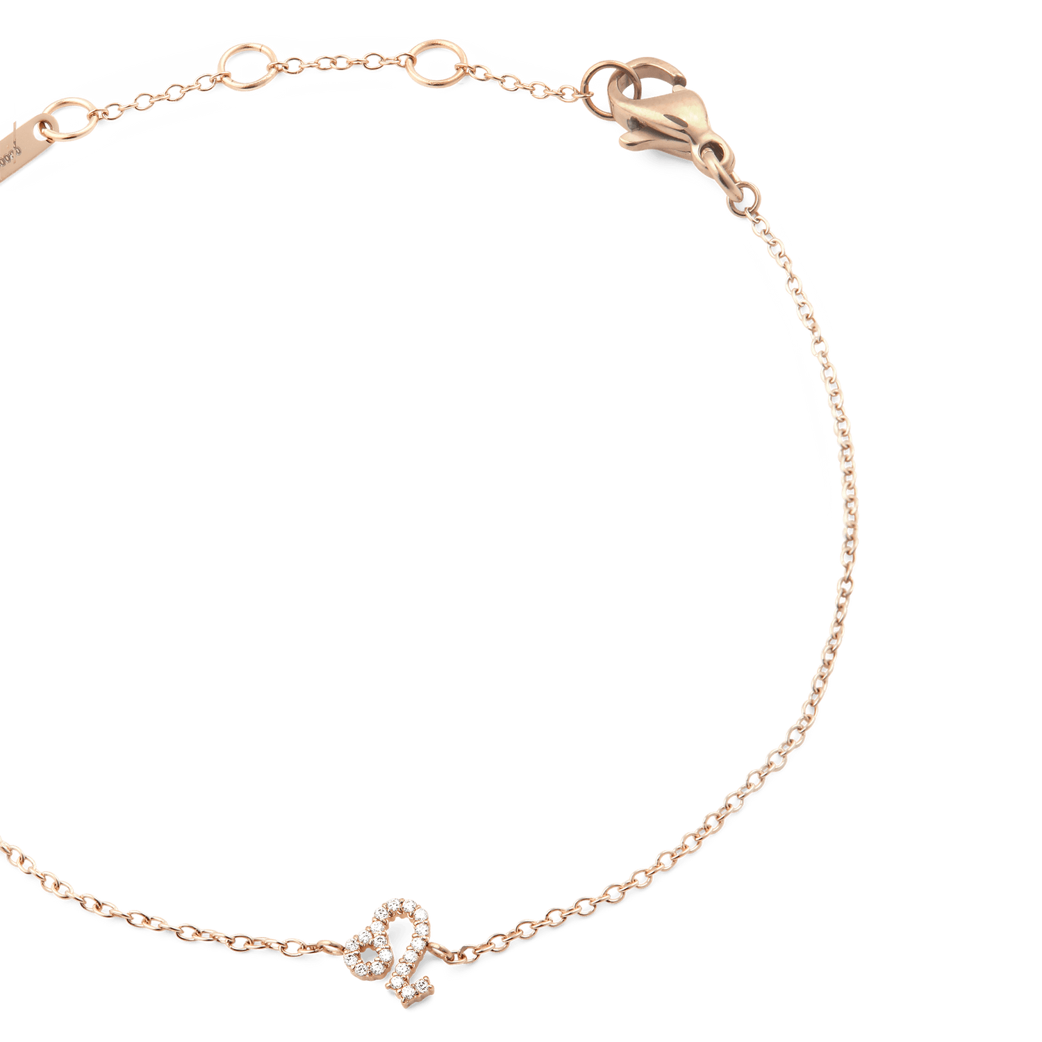 Crystal Zodiac Chain Bracelet Rose Gold