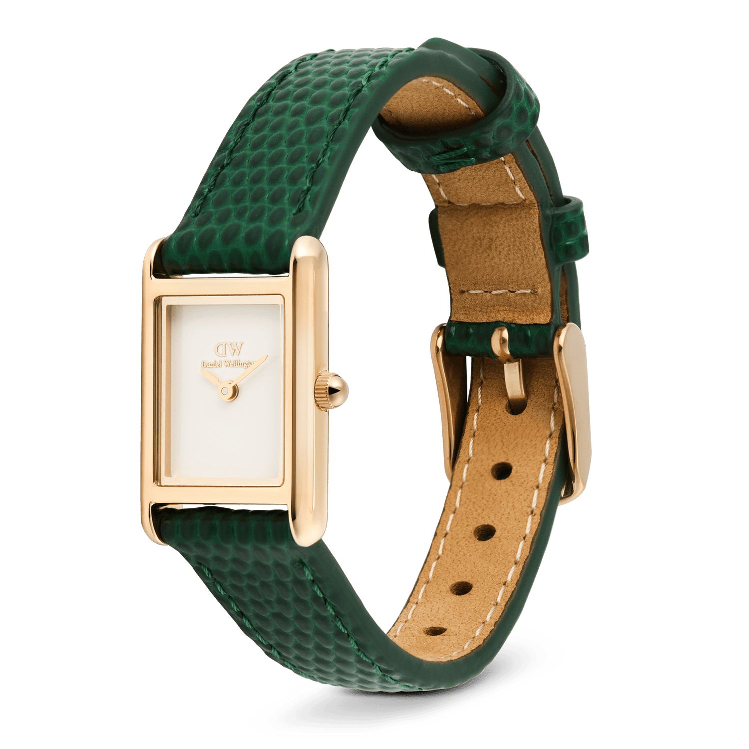 Bound Mini Green Lizard White Rose Gold