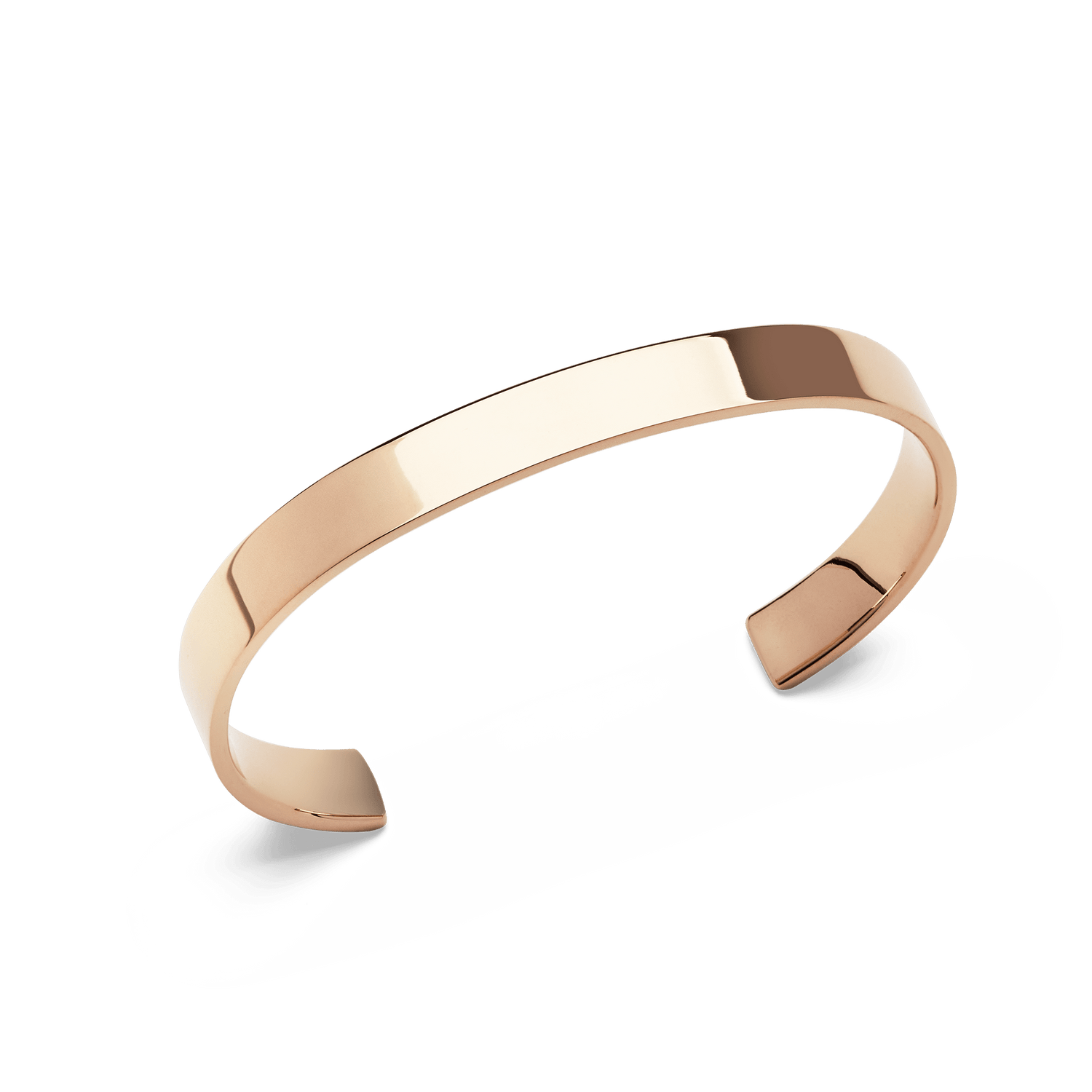 Line Cuff Polished Rose Gold 7mm