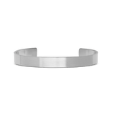 Line Cuff Brushed Silver 7mm